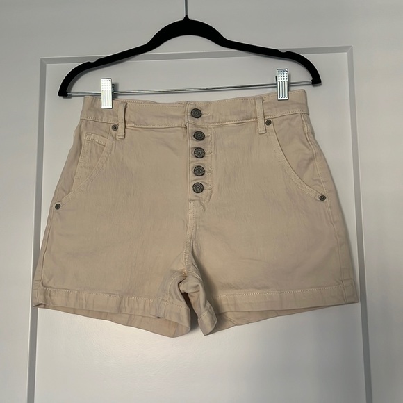 Banana Republic Cream Denim Shorts - Picture 1 of 3